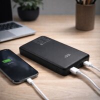 EverActive EB-11QB Powerbank 10000mAh 20W LCD Kijelzővel - Fekete