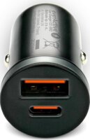 EverActive CC-30Q USB-C (PD) + USB-A 3.0 QC Autós Gyorstöltő 35W - Fekete