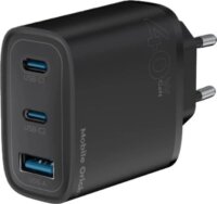 Mobile Origin MO13 USB-A / 2x USB-C Hálózati Gyorstöltő Adapter 40W - Fekete