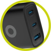 Mobile Origin MO13 USB-A / 2x USB-C Hálózati Gyorstöltő Adapter 40W - Fekete