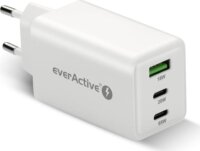 EverActive SC-655Q USB-A / 2x USB-C Hálózati Gyorstöltő Adapter 65W - Fehér