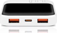 EverActive EB-10Q Powerbank 10000mAh 22,5W LCD Kijelzővel - Fehér