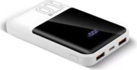 EverActive EB-10Q Powerbank 10000mAh 22,5W LCD Kijelzővel - Fehér