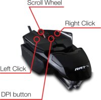 Mad Catz R.A.T. 1+ Vezetékes Optikai Gaming Egér - Fekete