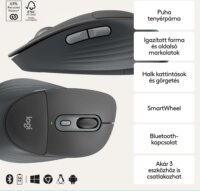Logitech M850 Signature L Wireless Optikai Egér - Grafitszürke