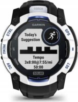Garmin Instinct 3 Solar Okosóra 50mm Fekete/Kék Szilikon Szíjjal - Fehér