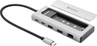 Sandberg 136-82 Univerzális 6-in-1 USB-C Laptop Dokkoló Állomás SSD Házzal 100 Watt
