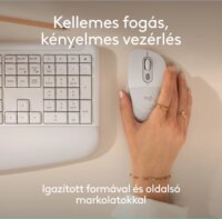 Logitech M850 Signature L Wireless Optikai Egér - Piszkosfehér