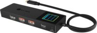 ICY BOX IB-DK4038-LCD Univerzális USB-C Laptop Dokkoló Állomás LCD Kijelzővel 100 Watt