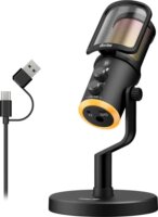 Genius MIC-S400U RGB Gaming USB Asztali Mikrofon - Fekete