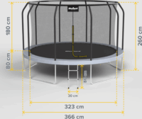 Rebel Active Pro Trambulin 366 cm