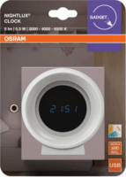 Osram NightLux Éjszakai LED lámpa óra funkcióval 5 Lumen 3000-6500K