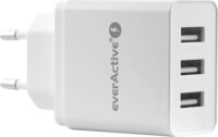 EverActive SC-300 3x USB Hálózati Töltő Adapter 17W - Fehér