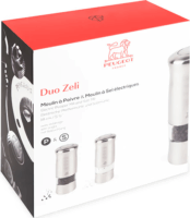 Peugeot Zeli Duo Elektromos Só- és borsőrlő szett 14 cm - Ezüst