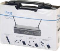 Stagg SUW 50 LL FH EU Kétcsatornás UHF Lavalier Csiptetős Mikrofon Szett - Fekete