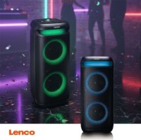 Lenco PA-210BK RGB Bluetooth Karaoke Party Hangszóró 100W - Fekete