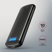 Axagon EEM2-SC M.2 USB-C 3.2 Gen 2 Külső SSD ház - Fekete