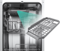 Tesla WD462MX Szabadonálló mosogatógép 45cm 9 teríték - Inox