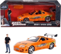 Jada Toys Fast & Furious 1995 Toyota Supra fém autó modell Brian figurával 1:24