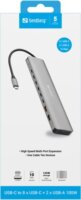 Sandberg 136-80 10-port USB-C HUB 100W (8x USB-C + 2x USB-A)