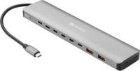Sandberg 136-80 10-port USB-C HUB 100W (8x USB-C + 2x USB-A)