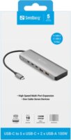 Sandberg 136-79 7-port USB-C HUB 100W (5x USB-C + 2x USB-A)