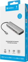 Sandberg 136-79 7-port USB-C HUB 100W (5x USB-C + 2x USB-A)