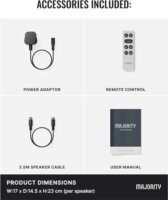 Majority D70X 2.0 Bluetooth Hangszóró 70W - Fekete