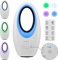 Savio AD-03 LED oszcilláló Oszlop ventilátor - Fehér