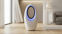 Savio AD-03 LED oszcilláló Oszlop ventilátor - Fehér
