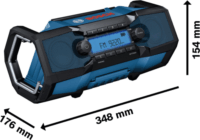 Bosch GP18V-3C Akkus Bluetooth Hordozható Munkarádió 10W - Kék