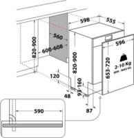 Whirlpool WH2IFC14BN6 Beépíthető Mosogatógép 60cm 14 teríték