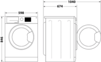 Whirlpool WP B8X WBS EE Hőszivattyús Szárítógép 8kg 176kWh - Fehér
