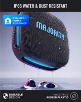 Majority Move 1 (M1) Hordozható Bluetooth Hangszóró 12W - Fekete