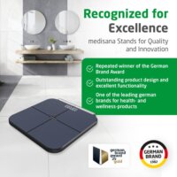 Medisana BS 850 Okos személymérleg Max 180kg - Fekete