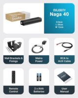 Majority Naga 40 2.0 Soundbar Hangprojektor 70W - Fekete