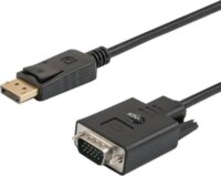 Savio CL-203 DisplayPort apa - VGA apa Átalakító Kábel 1,8m - Fekete