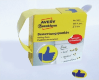 Avery 3861 Kék lájk Öntapadós címke 19mm