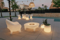 New Garden Conta Kültéri függesztett LED mennyezeti lámpa - Fehér