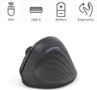 Hama EWM-500R Wireless Vertikális Egér - Fekete