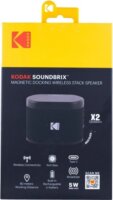 Kodak BRIXBK2 Soundbrix 2.0 Mini Hordozható Bluetooth Hangszóró 10W 2db - Fekete