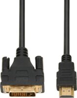 iBox ITVFHDDVI012 HDMI - DVI FullHD 1080p Kábel 2m - Fekete