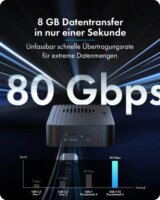 ICY BOX Diamond Case 1980 Thunderbolt 5 M.2 NVMe Külső SSD ház - Fekete