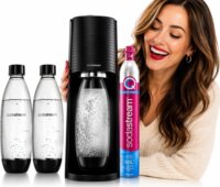 SodaStream Terra Megapack Szódagép 2 db 1,0L palackkal és CO2 patronnal - Fekete