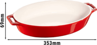 Staub 1004461 Kerámia Sütőtál 29cm - Piros