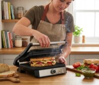Eldom GK200 Elektromos Asztali Grillsütő 2000 Watt - Ezüst