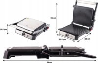 Eldom GK200 Elektromos Asztali Grillsütő 2000 Watt - Ezüst