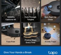 TP-LINK TAPO RV50 PRO OMNI Smart Robotporszívó felmosó funkcióval - Fekete