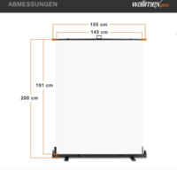 Walimex pro Roll-up Fotós Háttér 155x200cm - Fehér