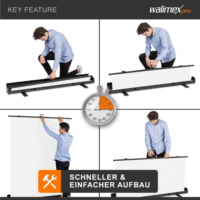 Walimex pro Roll-up Fotós Háttér 155x200cm - Fehér
